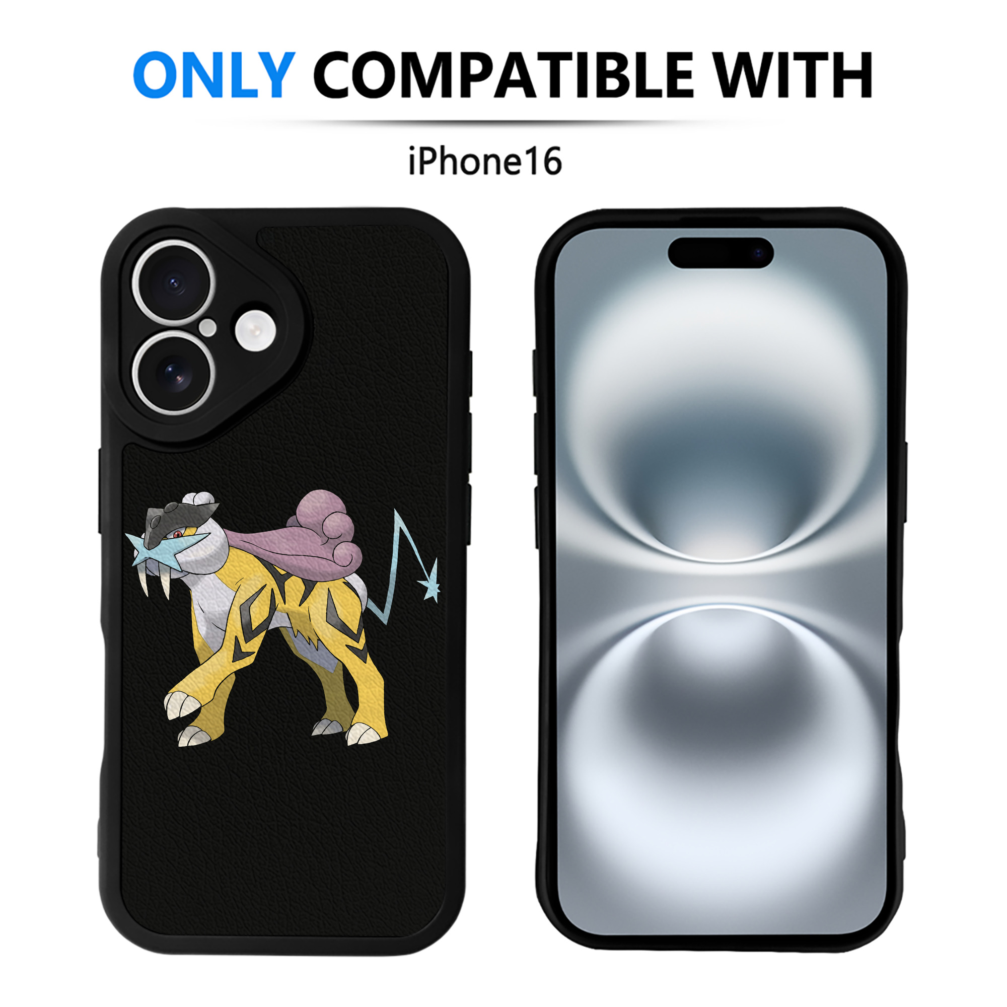 （画像用） ポケットモンスター Pokémon 【iPhone 16シリーズ対応】シリコンスマホケース（レザー調） 材質：シリコン